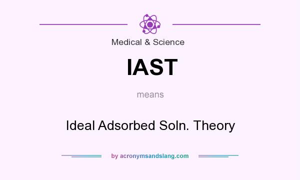 What does IAST mean? It stands for Ideal Adsorbed Soln. Theory