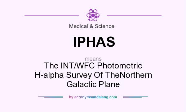 What does IPHAS mean? It stands for The INT/WFC Photometric H-alpha Survey Of TheNorthern Galactic Plane