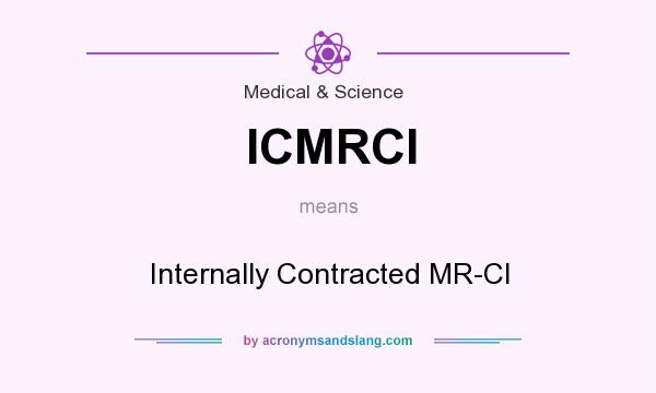 What does ICMRCI mean? It stands for Internally Contracted MR-CI
