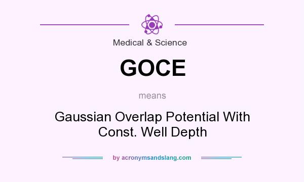 What does GOCE mean? It stands for Gaussian Overlap Potential With Const. Well Depth