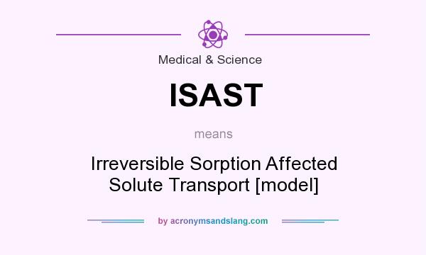 What does ISAST mean? It stands for Irreversible Sorption Affected Solute Transport [model]