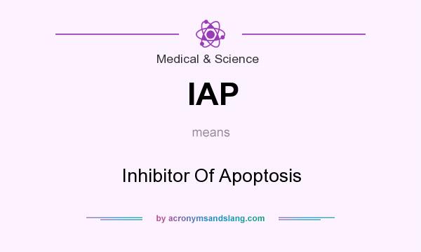What does IAP mean? It stands for Inhibitor Of Apoptosis