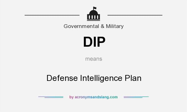 What does DIP mean? It stands for Defense Intelligence Plan