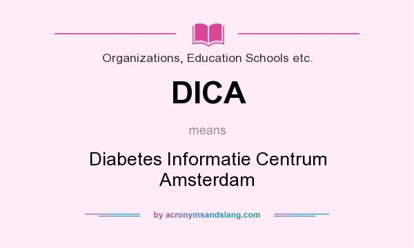 What does DICA mean? It stands for Diabetes Informatie Centrum Amsterdam
