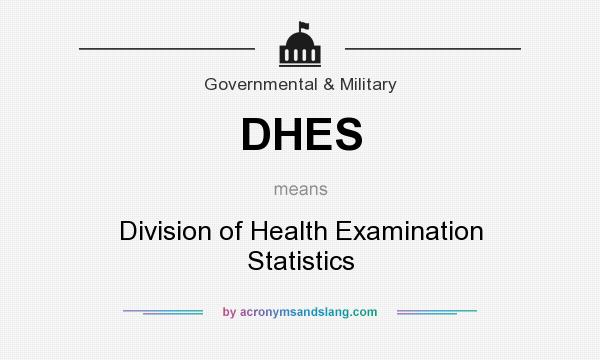 What does DHES mean? It stands for Division of Health Examination Statistics