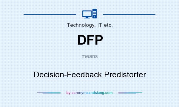 What does DFP mean? It stands for Decision-Feedback Predistorter