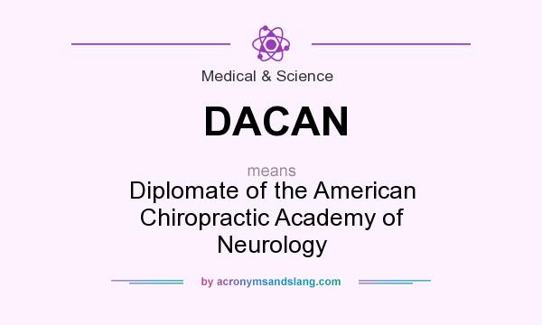 What does DACAN mean? It stands for Diplomate of the American Chiropractic Academy of Neurology