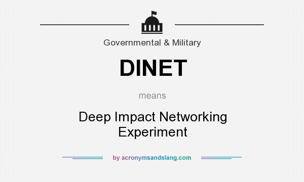 What does DINET mean? It stands for Deep Impact Networking Experiment