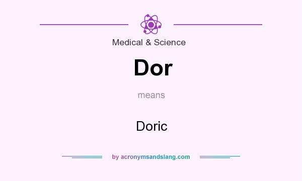 What does Dor mean? It stands for Doric