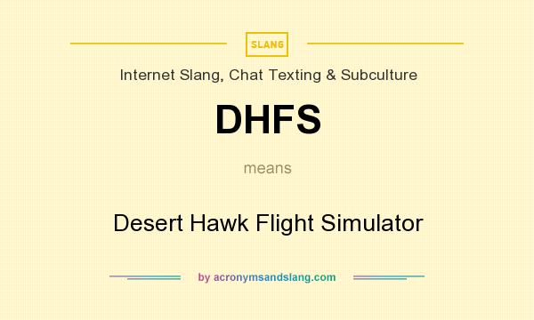 What does DHFS mean? It stands for Desert Hawk Flight Simulator