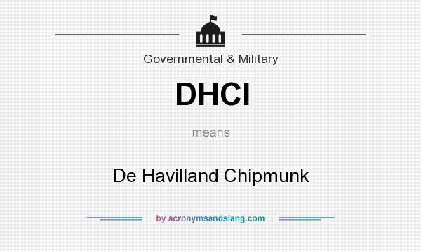 What does DHCI mean? It stands for De Havilland Chipmunk