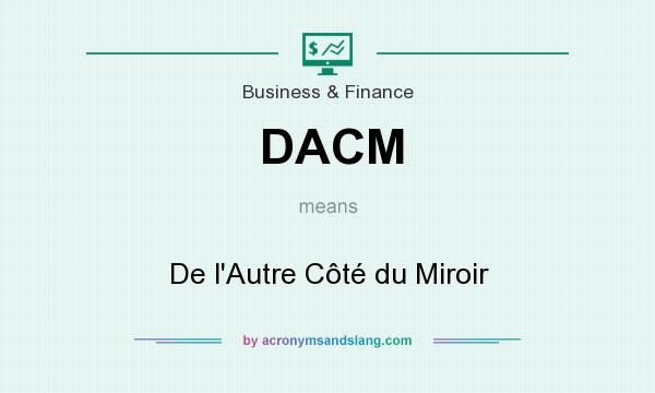 What does DACM mean? It stands for De l`Autre Côté du Miroir