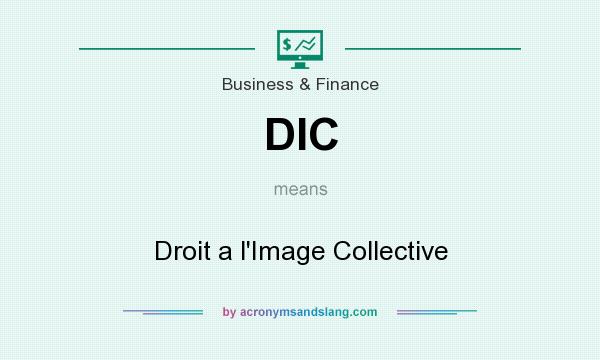 What does DIC mean? It stands for Droit a l`Image Collective