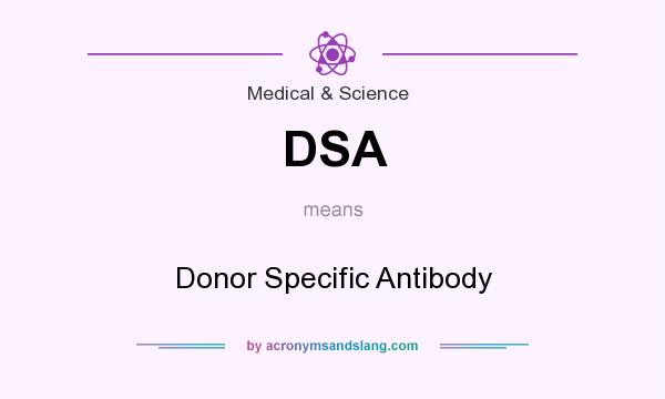 What does DSA mean? It stands for Donor Specific Antibody