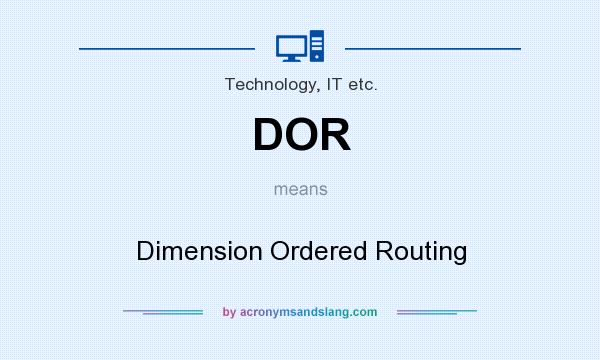 What does DOR mean? It stands for Dimension Ordered Routing