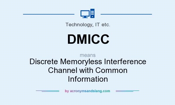 What does DMICC mean? It stands for Discrete Memoryless Interference Channel with Common Information