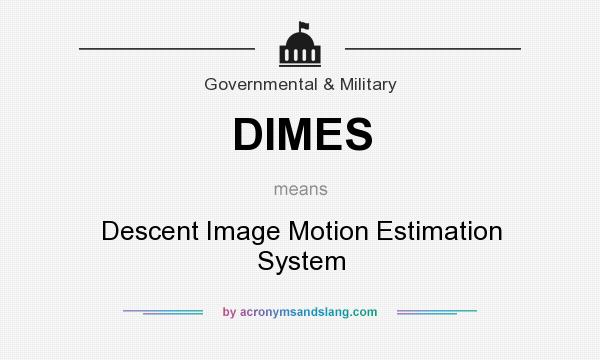 What does DIMES mean? It stands for Descent Image Motion Estimation System