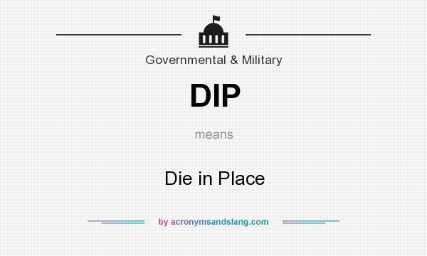 What does DIP mean? It stands for Die in Place