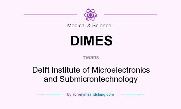 What does DIMES mean? It stands for Delft Institute of Microelectronics and Submicrontechnology