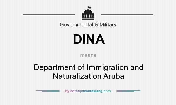 What does DINA mean? It stands for Department of Immigration and Naturalization Aruba
