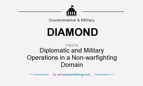 What does DIAMOND mean? It stands for Diplomatic and Military Operations in a Non-warfighting Domain