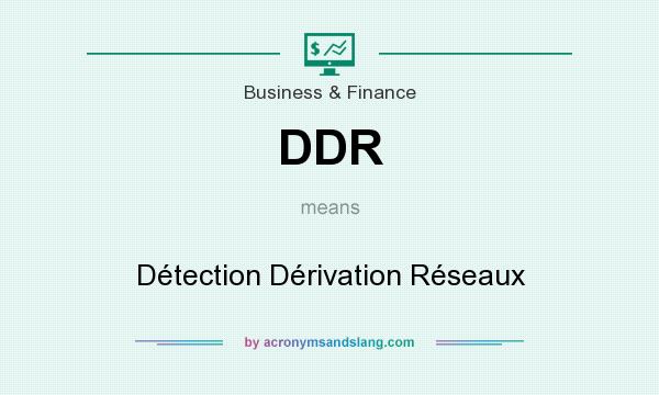 What does DDR mean? It stands for Détection Dérivation Réseaux