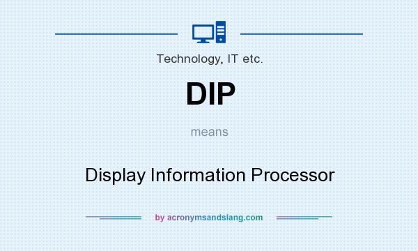 What does DIP mean? It stands for Display Information Processor