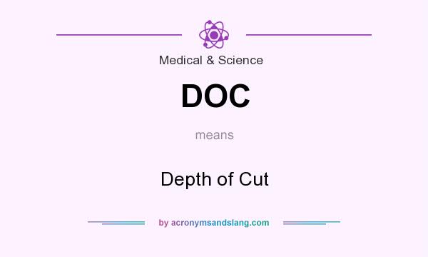 What does DOC mean? It stands for Depth of Cut