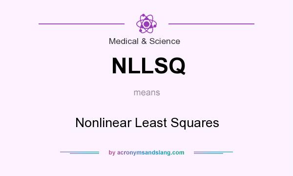 What does NLLSQ mean? It stands for Nonlinear Least Squares