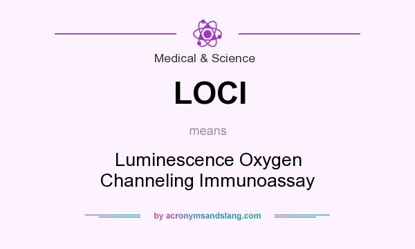 What does LOCI mean? It stands for Luminescence Oxygen Channeling Immunoassay