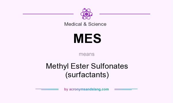 What does MES mean? It stands for Methyl Ester Sulfonates (surfactants)