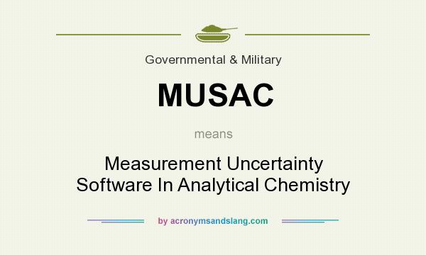 What does MUSAC mean? It stands for Measurement Uncertainty Software In Analytical Chemistry