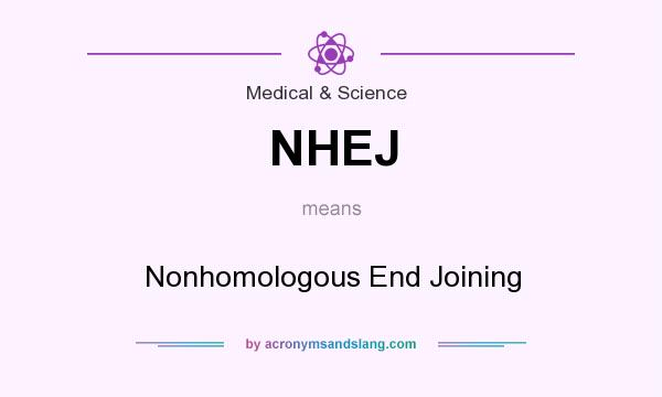 What does NHEJ mean? It stands for Nonhomologous End Joining