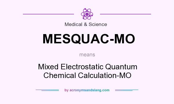 What does MESQUAC-MO mean? It stands for Mixed Electrostatic Quantum Chemical Calculation-MO