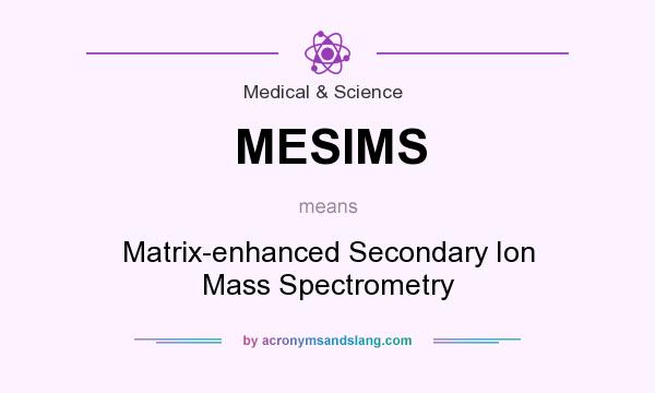 What does MESIMS mean? It stands for Matrix-enhanced Secondary Ion Mass Spectrometry