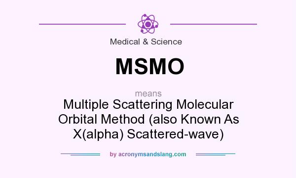 What does MSMO mean? It stands for Multiple Scattering Molecular Orbital Method (also Known As X(alpha) Scattered-wave)