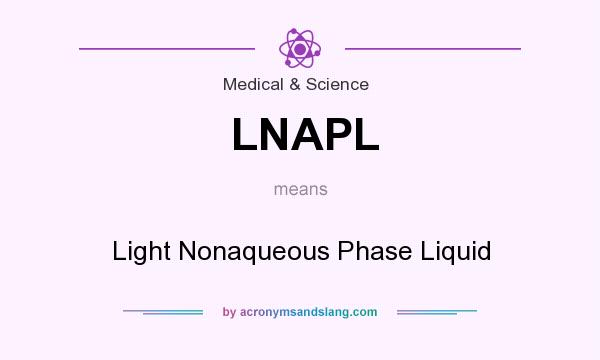 What does LNAPL mean? It stands for Light Nonaqueous Phase Liquid