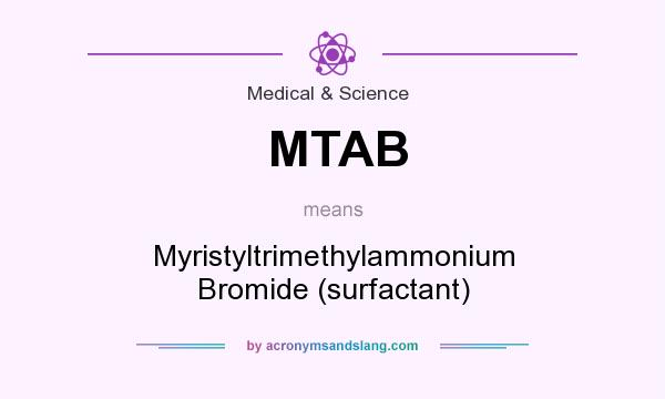 What does MTAB mean? It stands for Myristyltrimethylammonium Bromide (surfactant)