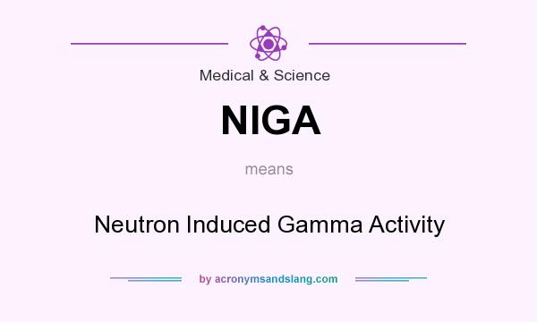 What does NIGA mean? It stands for Neutron Induced Gamma Activity