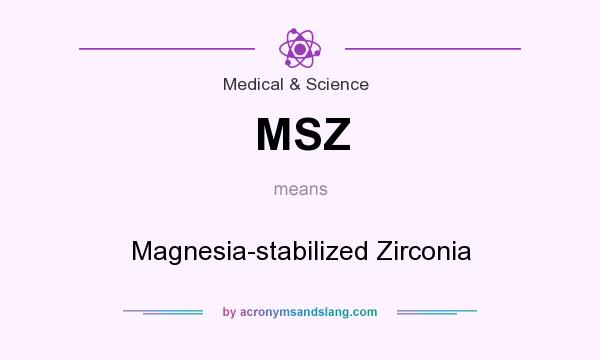 What does MSZ mean? It stands for Magnesia-stabilized Zirconia