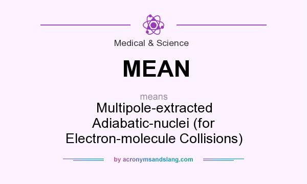 What does MEAN mean? It stands for Multipole-extracted Adiabatic-nuclei (for Electron-molecule Collisions)