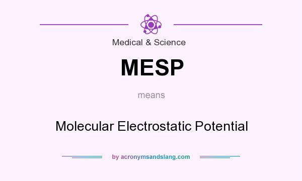 What does MESP mean? It stands for Molecular Electrostatic Potential