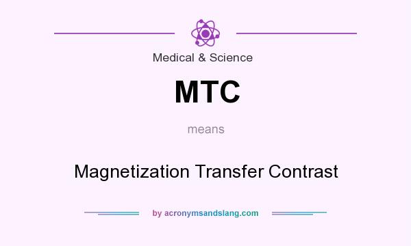 What does MTC mean? It stands for Magnetization Transfer Contrast