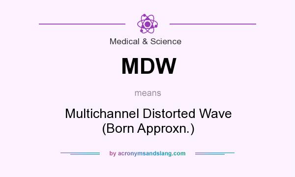 What does MDW mean? It stands for Multichannel Distorted Wave (Born Approxn.)