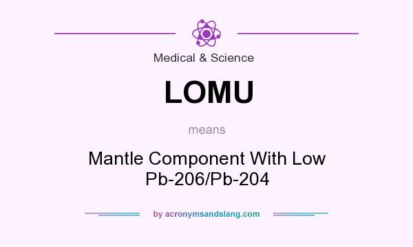What does LOMU mean? It stands for Mantle Component With Low Pb-206/Pb-204
