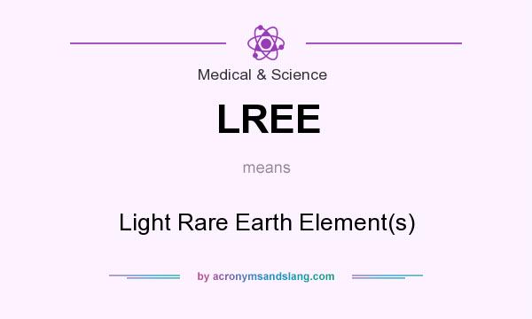 What does LREE mean? It stands for Light Rare Earth Element(s)