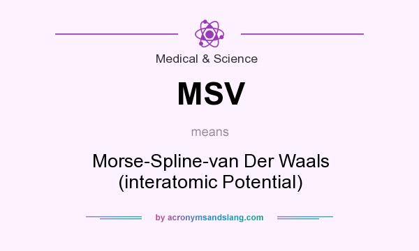 What does MSV mean? It stands for Morse-Spline-van Der Waals (interatomic Potential)