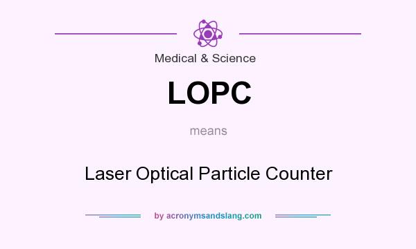 What does LOPC mean? It stands for Laser Optical Particle Counter