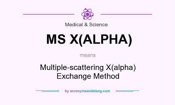What does MS X(ALPHA) mean? It stands for Multiple-scattering X(alpha) Exchange Method