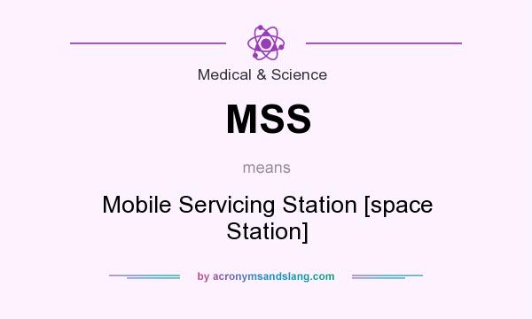 What does MSS mean? It stands for Mobile Servicing Station [space Station]